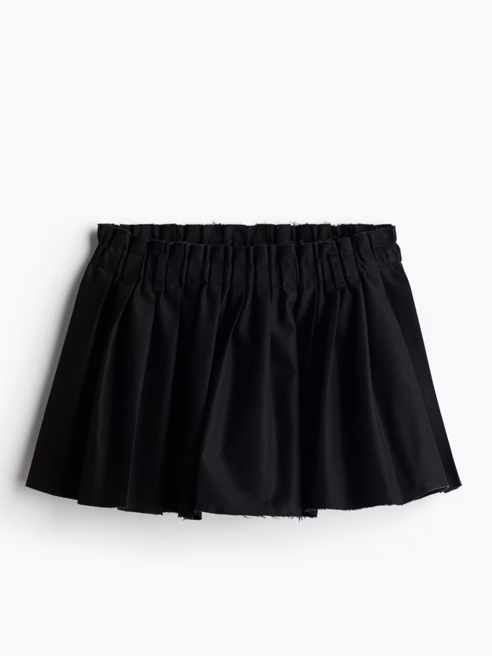 Black Pleated Mini Skirt -
